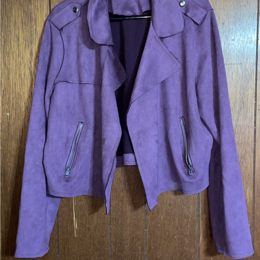 Women's Purple Suede Jacket